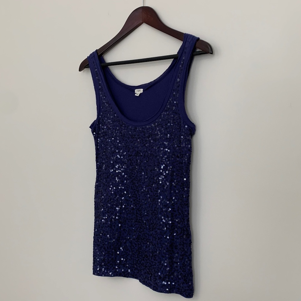 JCrew Purple XS Tank with Sequins